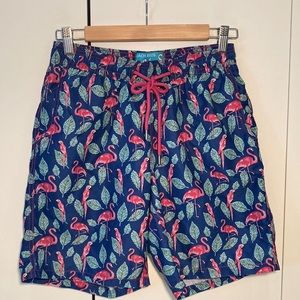 Beach Bros Surf shop flamingo swim trunk Small